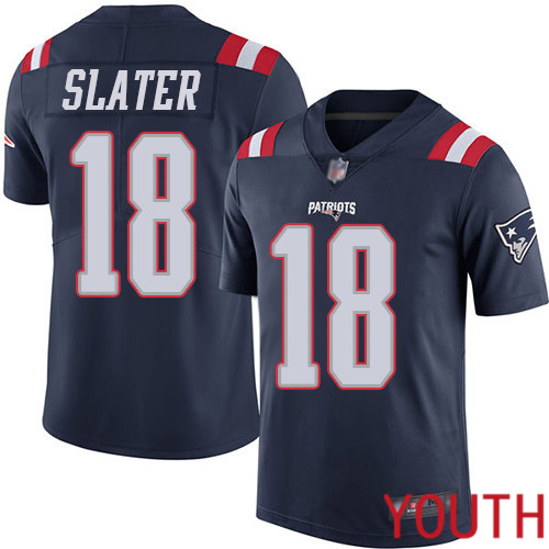 New England Patriots Football #18 Rush Vapor Limited Navy Blue Youth Matthew Slater NFL Jersey->women nfl jersey->Women Jersey